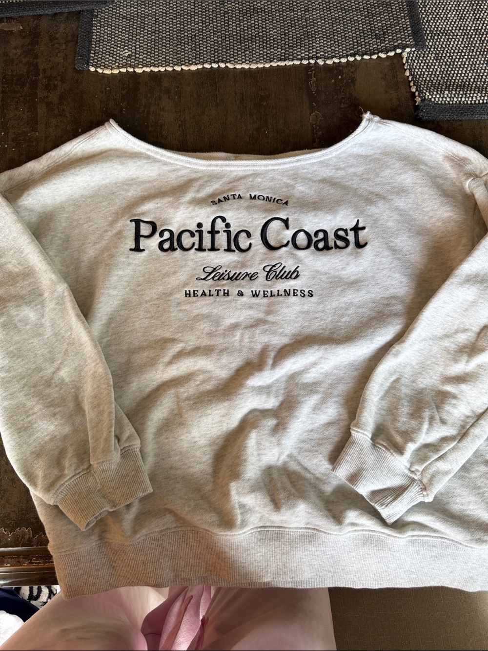 Garage Pacific Coast Crewneck Sweatshirt in Light Gray with Black Logo